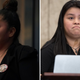 Guillen’s mother Gloria Guillen, left, speaks at a press conference on December 8, 2020, in Houston, Texas. And Guillen’s sister, Mayra Guillen, speaks about the Vanessa Guillen Military Justice Improvement and Increasing Prevention Act on Capitol Hill in June 2021.